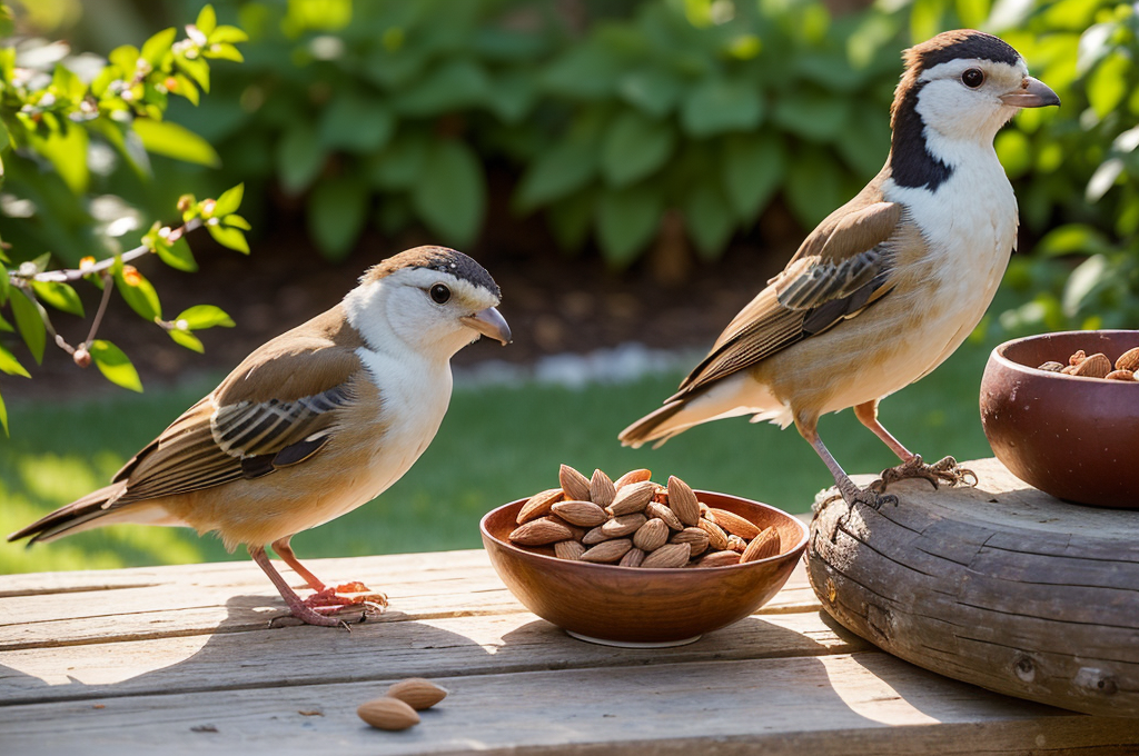 Exploring Nut Consumption in Birds: The Benefits and Precautions of Feeding Almonds and Kitchen Scraps